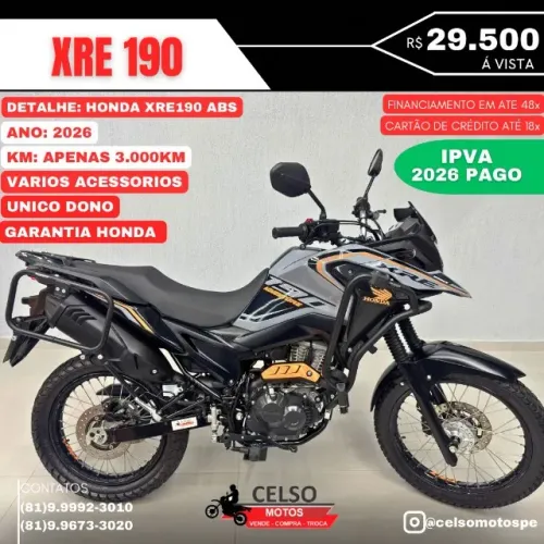 XRE 190 ADV 2026 ABS c/3.000km Financio em até 48x
