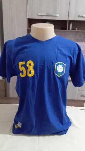 Camisa do Brasil copa de 58 100% algodão