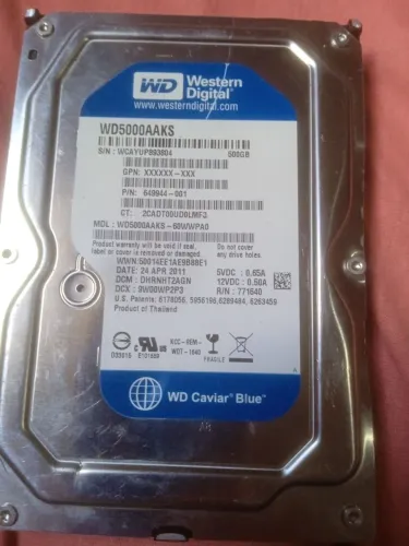 HD de western digital 500 gb