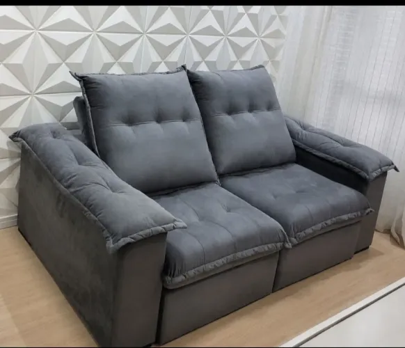 Sofá retrátil e reclinável molas ensacadas