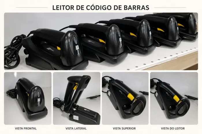 Leitor de Código de Barras USB com Base Ideal para Seu Comércio | Apenas R$ 99,00!