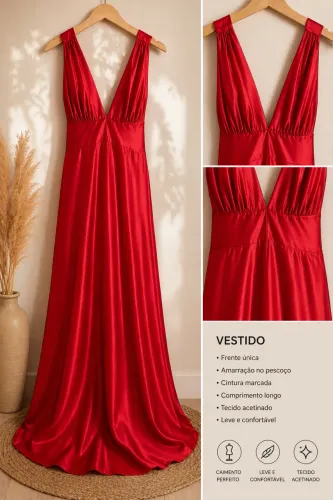 Vestido Longo Vermelho 