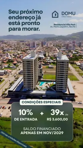 Villa Park | Apartamento com suíte e Condição Especial no Primeiro Park Club da Região