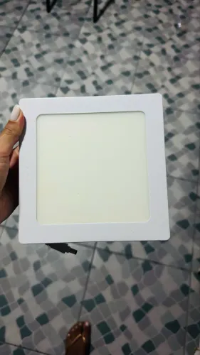3 Painéis LED Sobrepor 12w Quadrado Branco Frio Bivolt