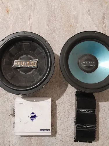 Kit som automotivo, auto falante mais módulos.