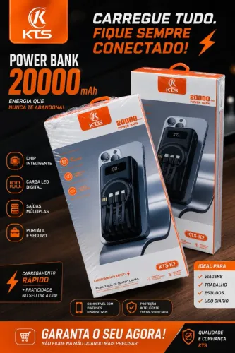 CARREGADOR PORTÁTIL 20000mAh