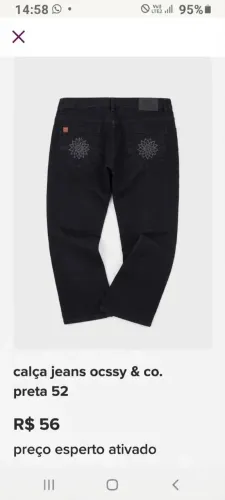 Calça jeans ocsy Tam 50 pq
