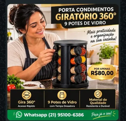 Porta tempero Giratório 