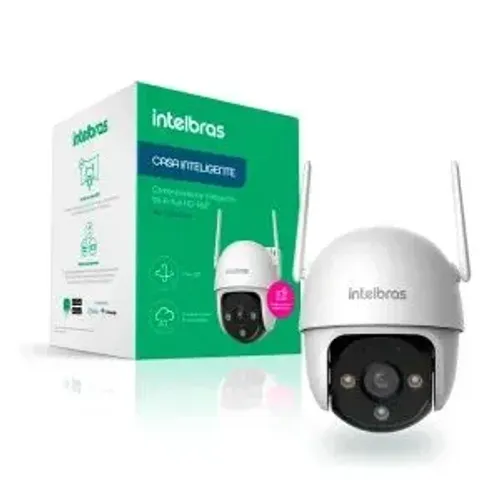 Câmera Segurança Intelbras Mibo Speed Wi-Fi Giratória 360 NOVA