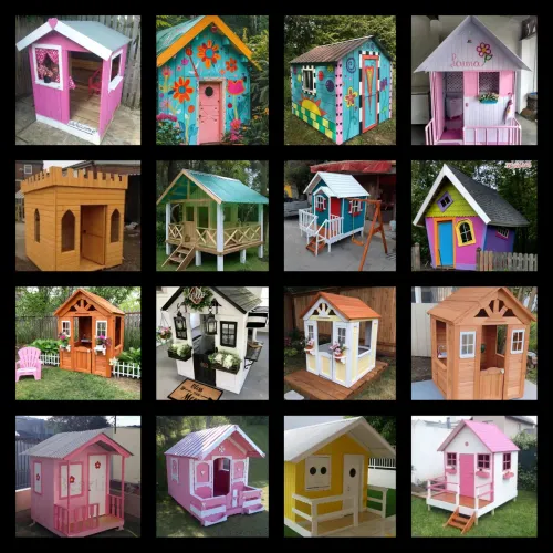 Casa de boneca jardim casinhas para criança brinquedo