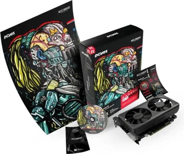 Placa de Video PCYES RX 550 4GB GDDR5 128 Bits Dual-Fan Projeto Edge