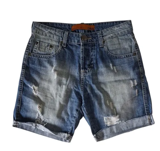 short jeans canal azul