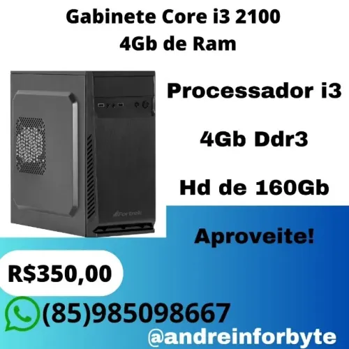 Gabinete Core i3 2100 4Gb de Ram