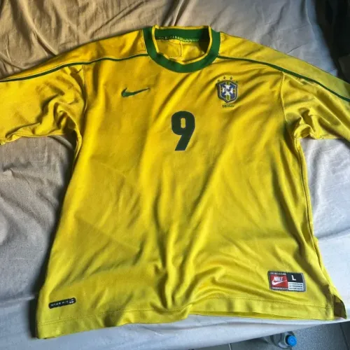 CAMISA BRASIL RONALDO 9 - NIKE ORIGINAL VINTAGE - COPA 1998 - TAMANHO L