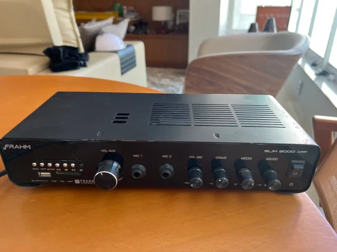 Amplificador Som Ambiente Frahm Slim 2000 APP G2 - 120W Bivolt (Bluetooth)
