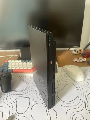 Playstation 2 com caixa e manual