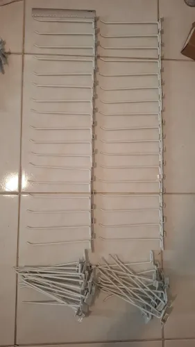 80 ganchos de 20cm para painel canaletado