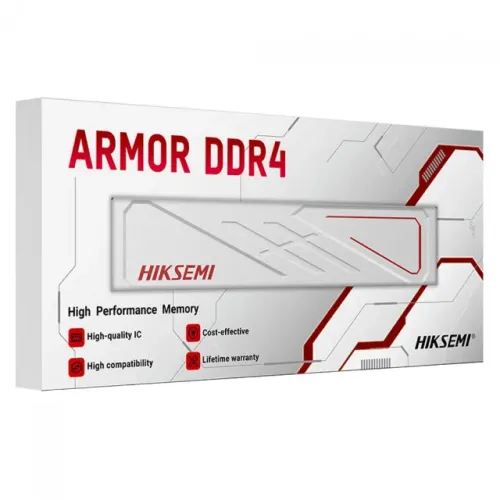 Memória DDR4 Hiksemi Armor U10, 8GB, 3200Mhz, Branco, 12x 38,58