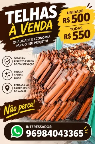 500 Telhas de barro, conservadas