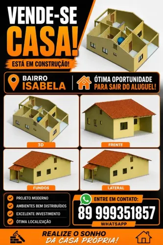 Imóvel à venda. Bairro Isabel, Corrente Piauí.
