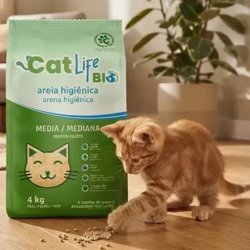 AREIA CAT LIFE BIO GRAOS MEDIOS 2KG