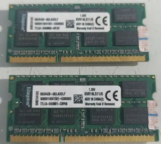 Memória para notebook 8GB DDR3 1600MHZ Kingston em perfeito estado