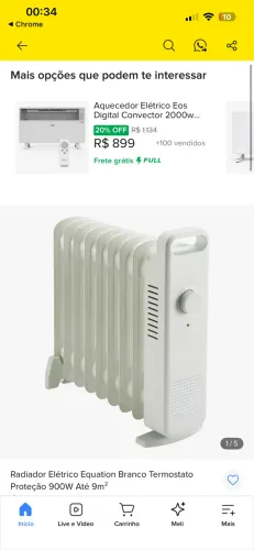 Aquecedor a elétrico a óleo 127 novinho