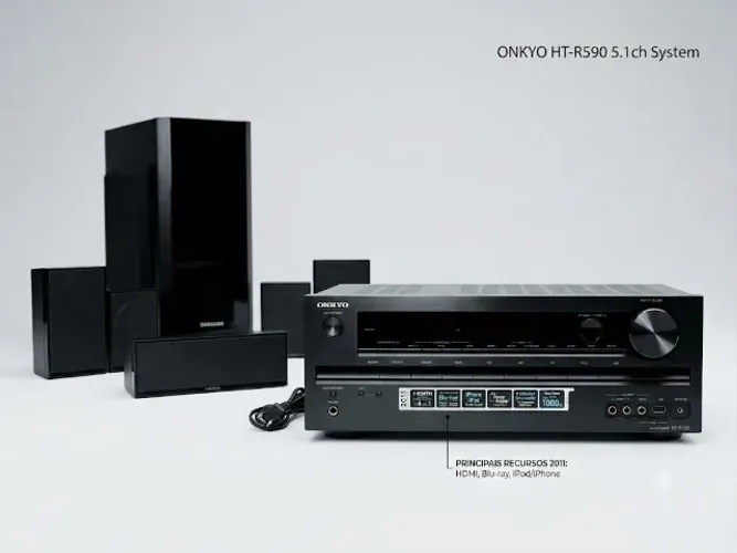 Home Theater Onkyo HT-R590 5.1 + Caixas de Som Samsung (brinde)