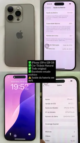 iphone 15 Pro - 128gb