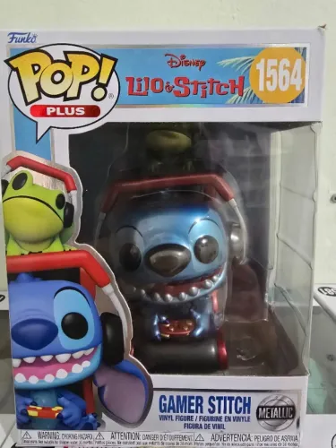 Funko pop Stitch gamer metálico #1564