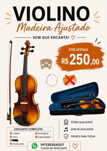 Violino 250 mas tem conversa pra vender logo