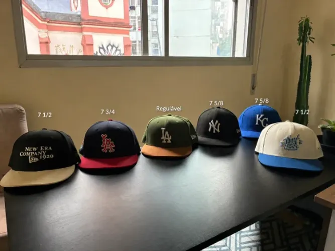 LOTE COM 6 BONÉS NEW ERA ORIGINAIS EM PERFEITO ESTADO - PREÇO DE OPORTUNIDADE