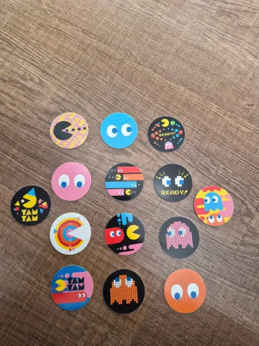 Tazos elma chips colecionáveis pac man 14 unidades