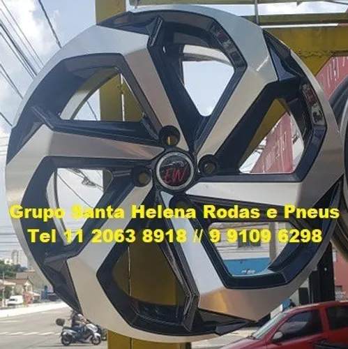Jogo Roda aro 17 Esportivo Tarântula 4x100 VW Gol Saveiro Fiat Punto GM Vectra Corsa Reno 
