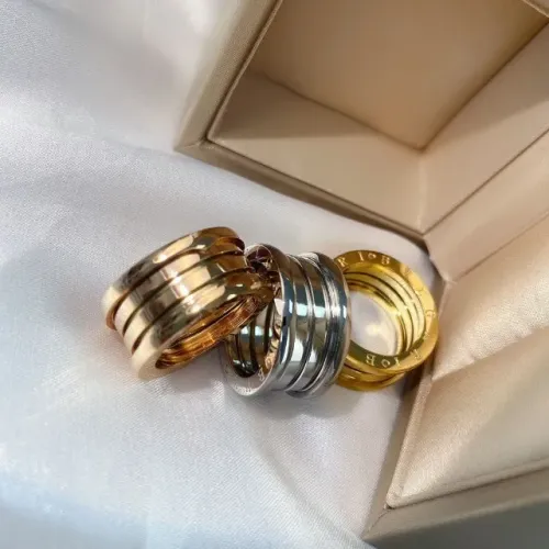Par de alianças Bvlgari com duplo banho em ouro 18 k