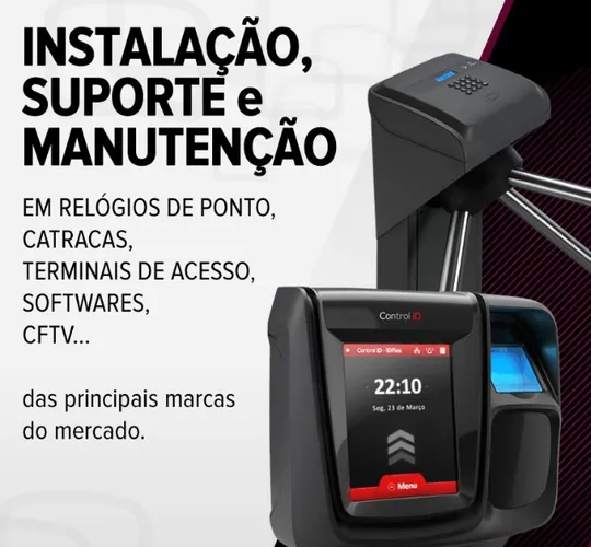Manutençao, Instalação e Suporte - Relógios de ponto, Catracas eletronicas e Cancelas