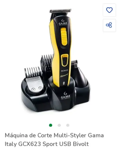 Aparador cabelo Gamma sport bivolt