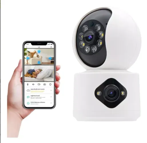 Câmera IP WiFi Interna de 4MP com Lente Dupla e Detecção Humanos