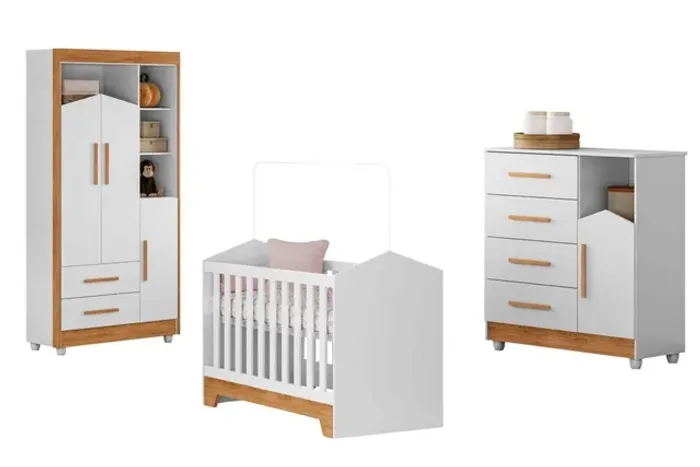 Quarto do Bebê Completo com Colchão OFERTA r54