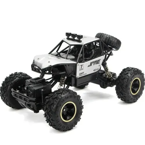 Carrinho Jeep de Controle Remoto Recarregável 2 Motores Tração 4x4 Suspensão Alta e Veloz