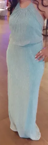Vestido verde Claro - Brilhante e Elegante