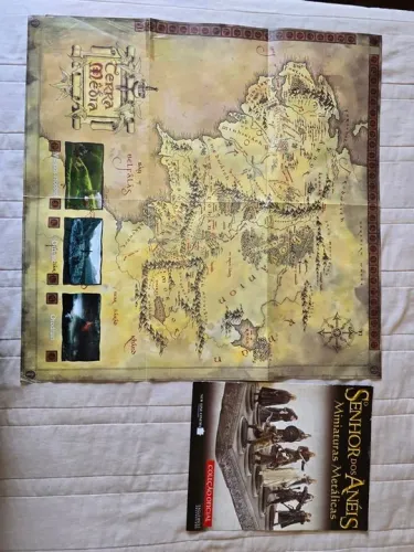 Revista inicial e mapa/poster senhor dos aneis Eaglemoss