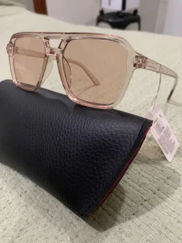 Óculos de sol transparente com anti reflexo e proteção blue CUT ant telas. 