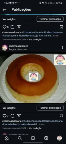 Pudins e bolos para dia das mães