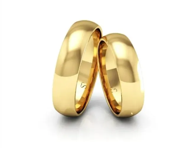 Par de Alianças de Casamento em Aço inox cirúrgico 
