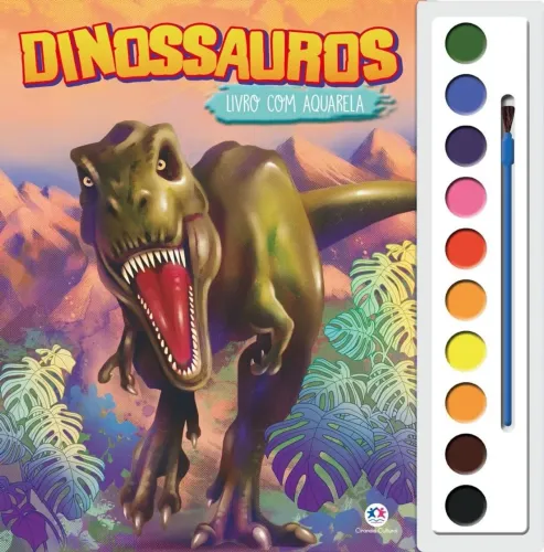 Livro com Aquarela Dinossauros Ciranda Cultural
