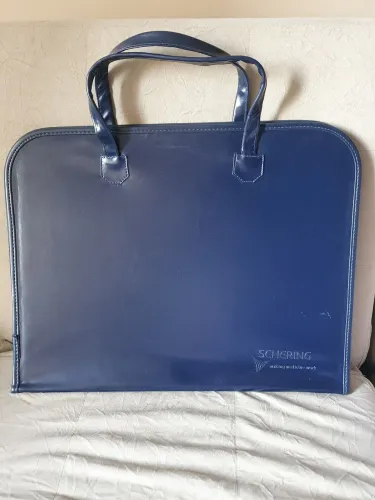 Pasta executiva azul com ziper