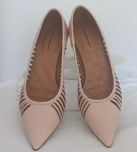 Sapato Scarpin Salmão/Rosa Jorge Bischoff Tamanho 38 - Produto Usado