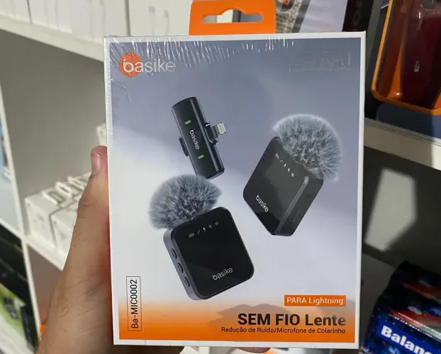 Microfone Basike Sem Fio para Lightning