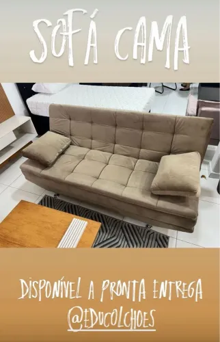 Sofá cama NOVO COM ALMOFADAS - Entrego!